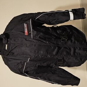 Reima Motorsports black cycling padded safety jacket w/ fleece zipout - Size M